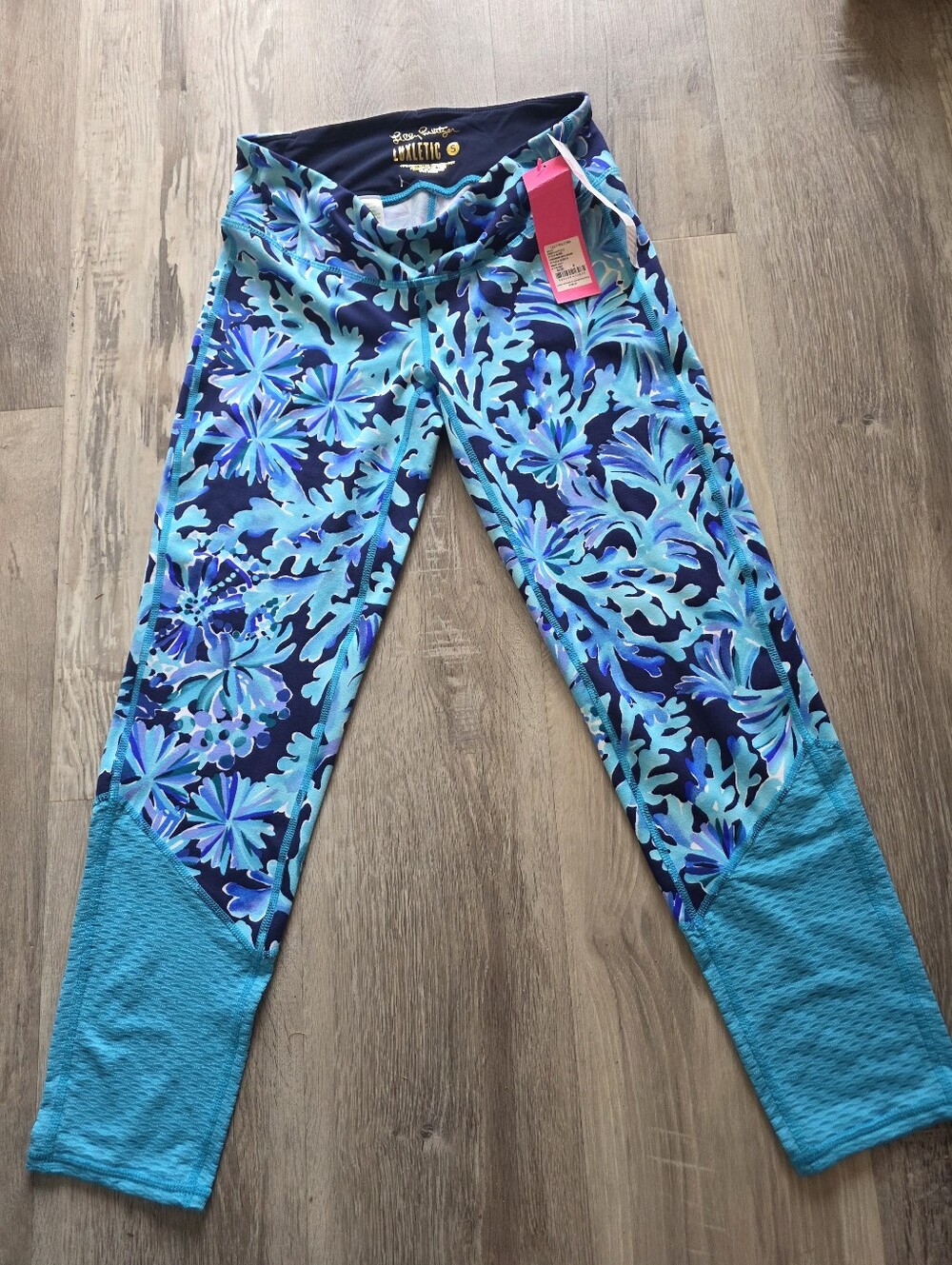 NWT Womens Lilly Pulitzer Weekender Midi Legging In Bright Navy Sz Sm